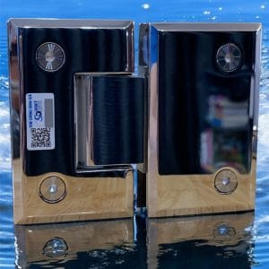 Bản lề cabin Kính kính 180 độ Inox bóng